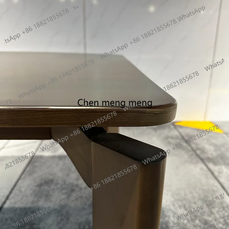 

Rectangle black dining table Italian simple office negotiation long table household small apartment dining table