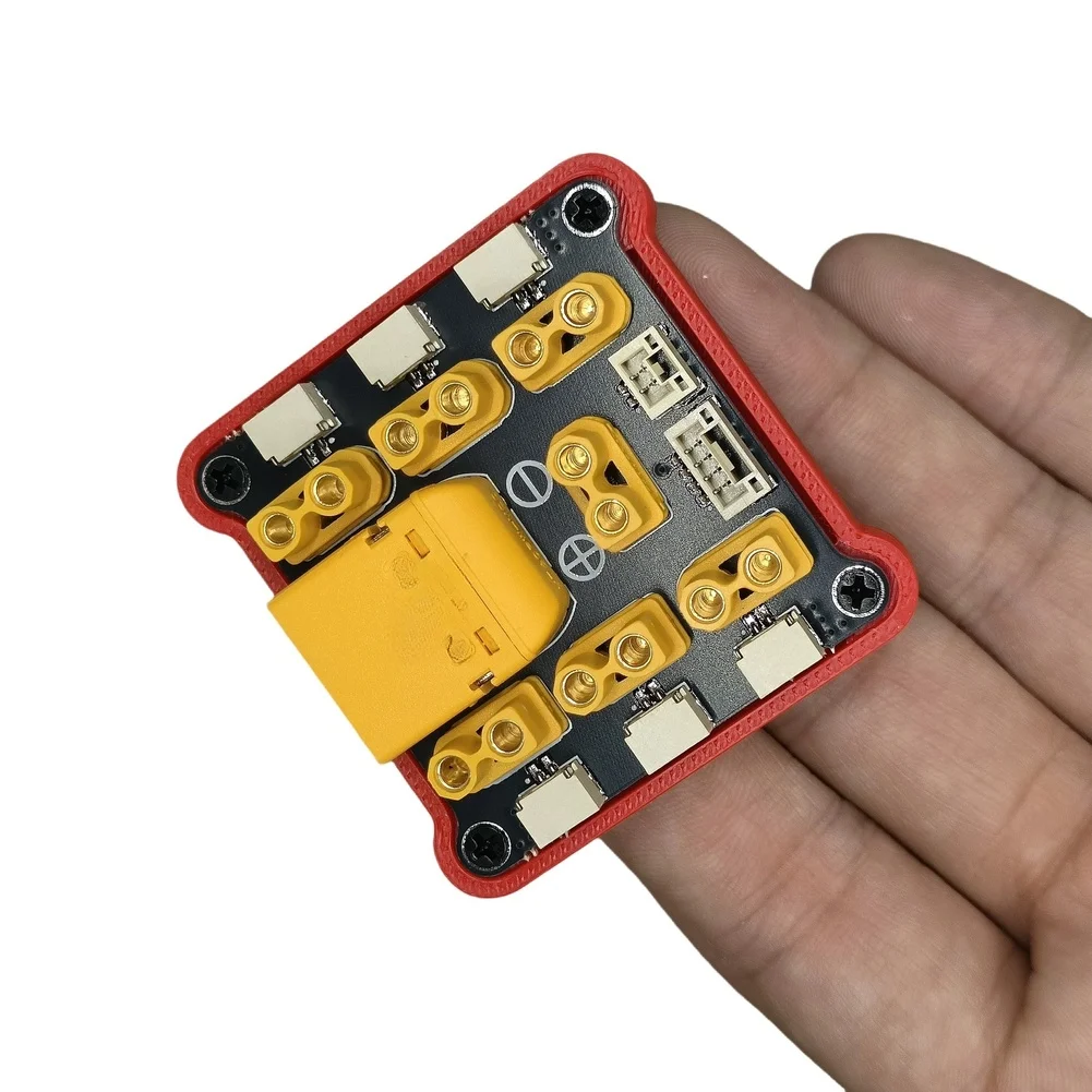 Red 7 Port Power Distribution Board With SP CAN Bus For RC Boat Car UAV Robot DIY Electronics Test Module