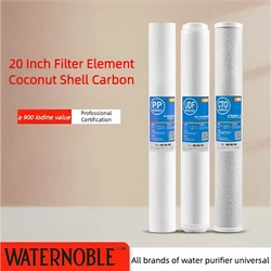 Waternoble 20 Inch X 2.5 Inch Replacement Water Filter Cartridges Sediment PP Cotton CTO Carbon UDF/GAC for Whole House System