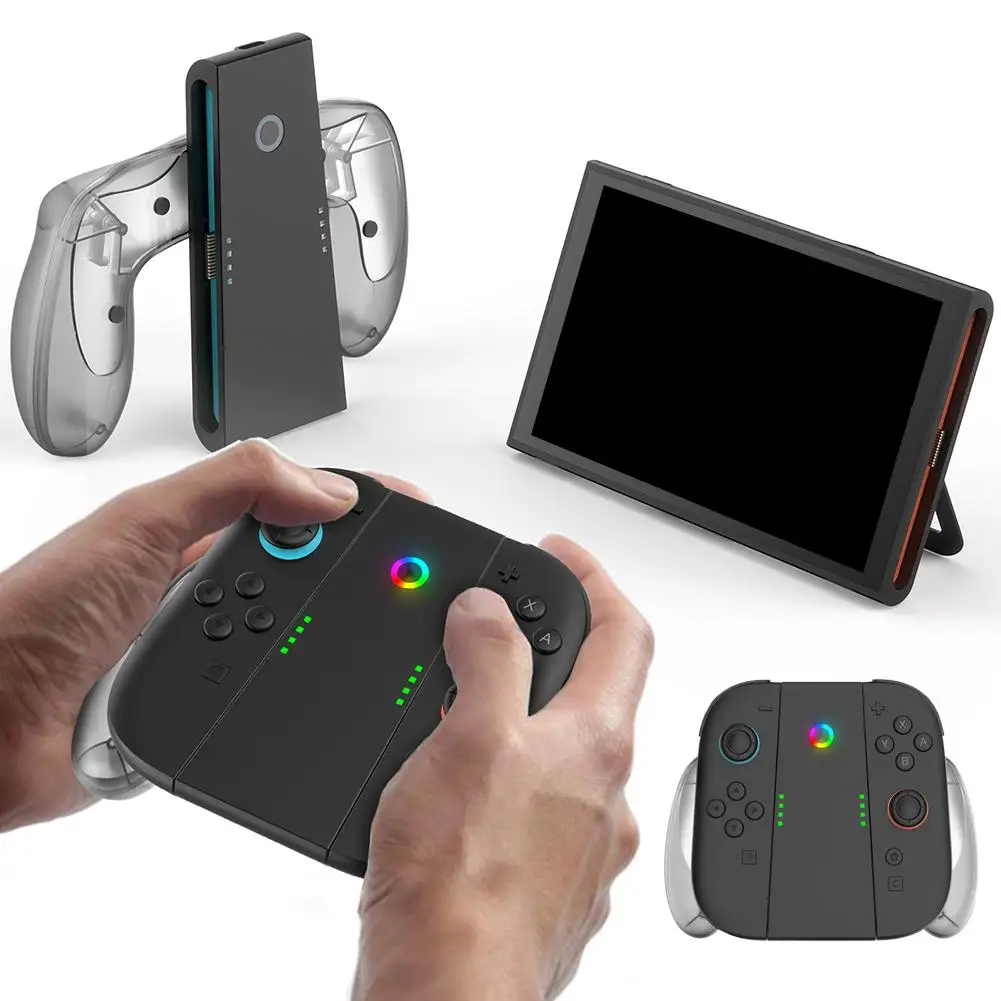 스위치 2용 조이콘 충전 그립 충전기 다기능 컨트롤러 타입-C 충전 도크 그립 어댑터 NS 스위치2 T6Q9용