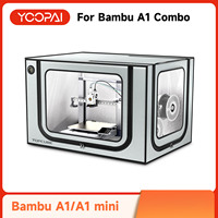 YOOPAI 3D Printer Enclosure For Bambu Lab A1/A1 mini AMS lite inside LED Light  3D printer House Cover Constant Temperature