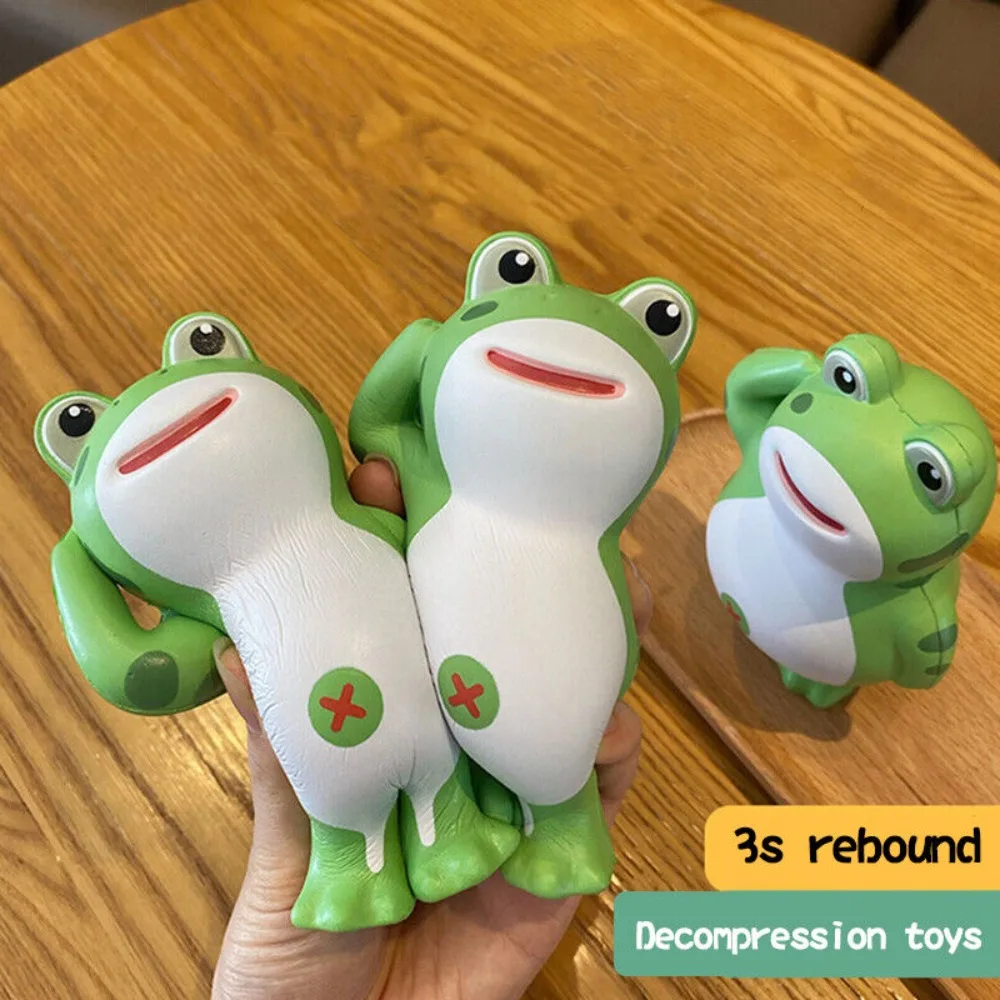 

Cartoon Pinching Music New Frog Shaped Slow Rebound Squeeze Toy Green Release Emotion Stress Relief Toy