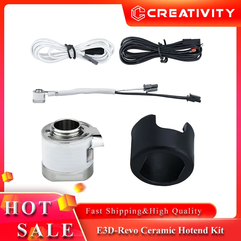 104NT 24V 40W  e3d-revo Ceramic Hotend Heated Core Pro Kit Quick Heating E3DRevo Hotend 300°C Efficient Heat Dissipation Hot End