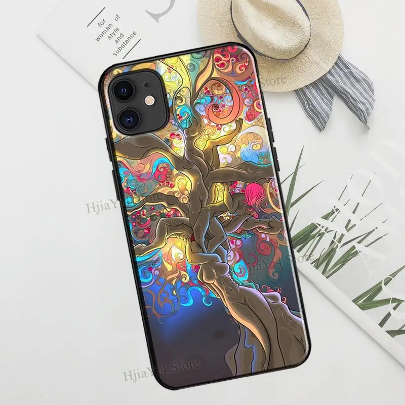 Psychedelic Trippy Case For iPhone 13 12 mini 11 14 15 16 Pro Max Plus X XR XS Max TPU Cover Coque