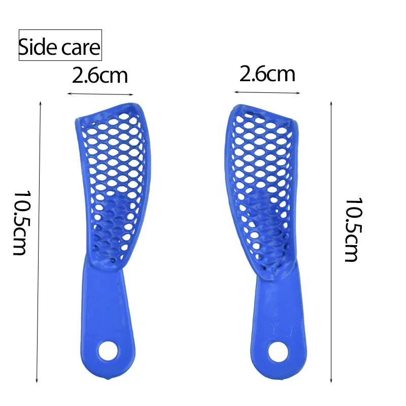 2 szt./zestaw stomatologiczne łyżki wyciskowe z tworzywa sztucznego i stali dentystycznej w wysokiej temperaturze higiena jamy ustnej do dezynfekcji