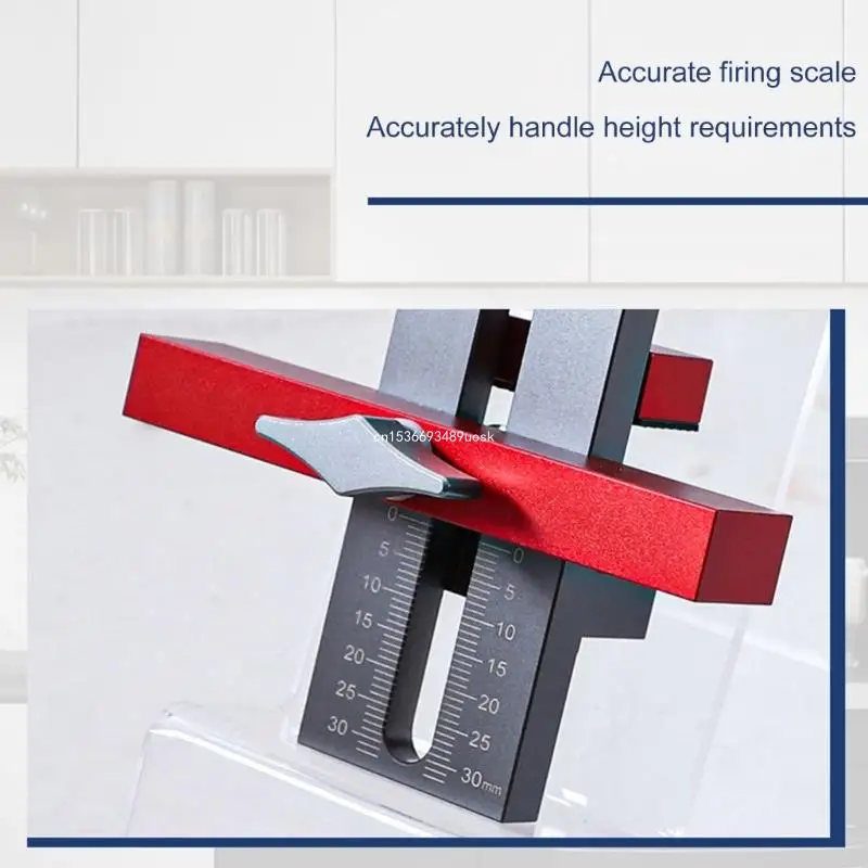 Cabinet Door Mounting Jig, Aluminum Alloy Cabinet Hardware Jig Accurate Locking