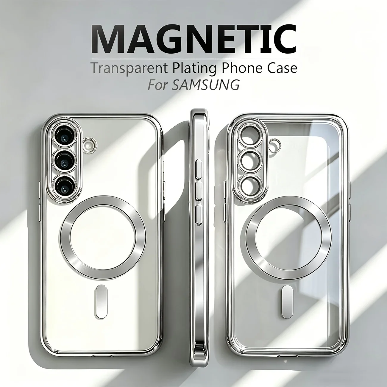 Luxuriöse Weiche TPU Magnetische Kabellose Ladehülle für Samsung Galaxy S21 S22 S25 S26 Ultra S23 S24 Plus FE mit Linsenschutz – Detail 9
