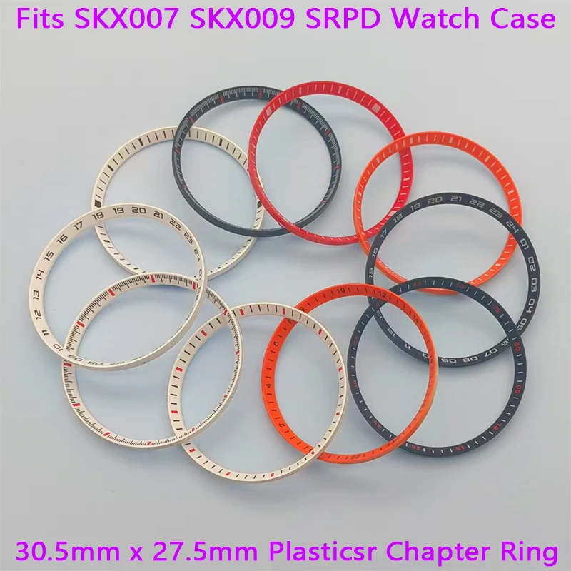 

SKX007 Watch Chapter Ring 30.5mm×27.5mm Plastic Inner Ring Fits NH35 NH36 SKX007 SKX009 SRPD Watch Case Watch Refit Accessories