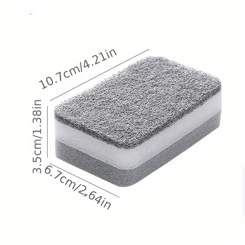 Double-sided Cleaning Sponges Pan Pot Cleaning and Maintenance Washing Sponges Household Scouring Pad Kit Tools Brush