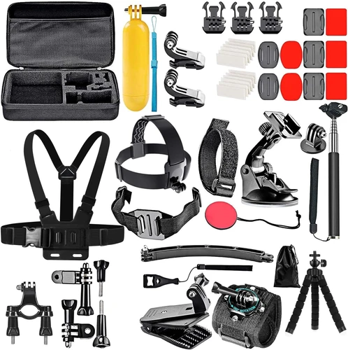 Juego de accesorios para cámara de acción 50 en 1 para GoPro Hero 12/11/10/9/8/7/6/5/4 GoPro Max Insta360 AKASO DJI Osmo cámaras de acción