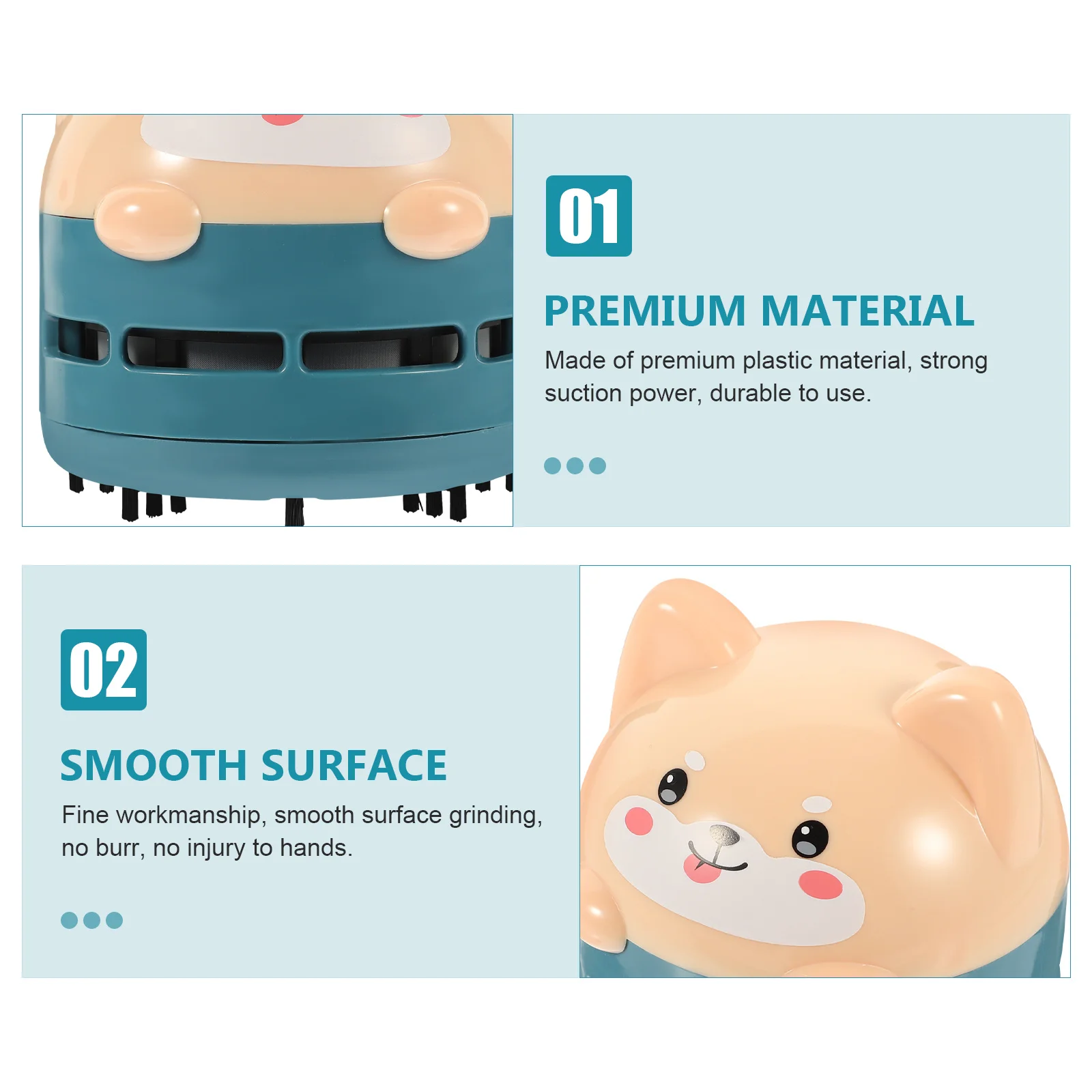 

1 pc Mini Vacuum Cleaner Compact Cartoon Design Usb Rechargeable For Desk Keyboard Car Portable Dust Collector Tabletop Cleaner