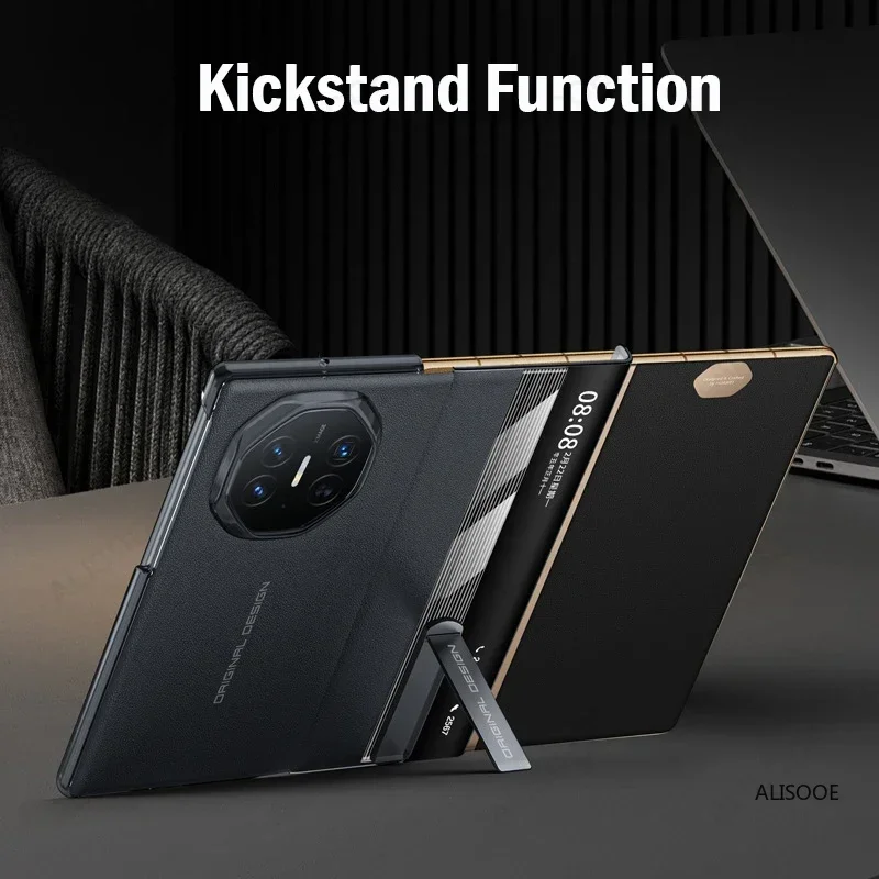 Etui z klapką do Huawei Mate XT XTs Ultimate z funkcją podstawki, skórzane, Smart View, Funda do Huawei Mate XTs Extraordinary Master Capa — zdjęcie produktu 3