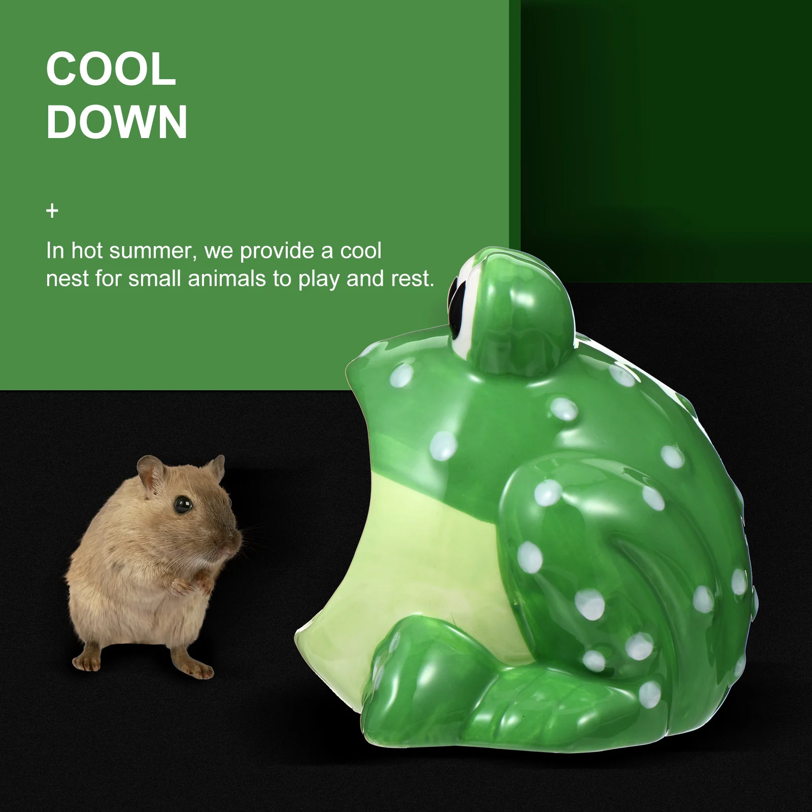 Hamster Ceramic Hideout Hut Bed House Summer Cool Cagecave Animalchinchilla Pet Squirrel Icing Iced Habitat Ice Relax Critter