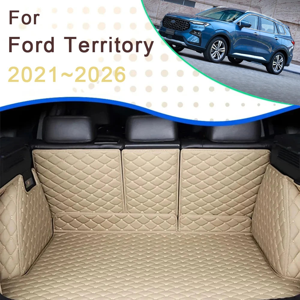 Car Trunk Mat For Ford Territory 2021~2026 Equator Sport Waterproof Pad Car Rear Trunk Mats Boot Tray Carpet Mud Car Accessories