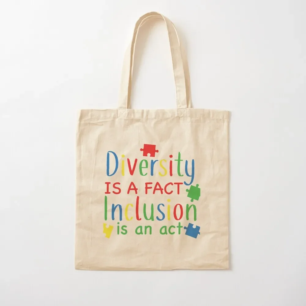 Autism, Diversity Is A Fact, Inclusion Is An Act So Please Do Come And Join Me Tote Bag personalized tote bag Tote Bag