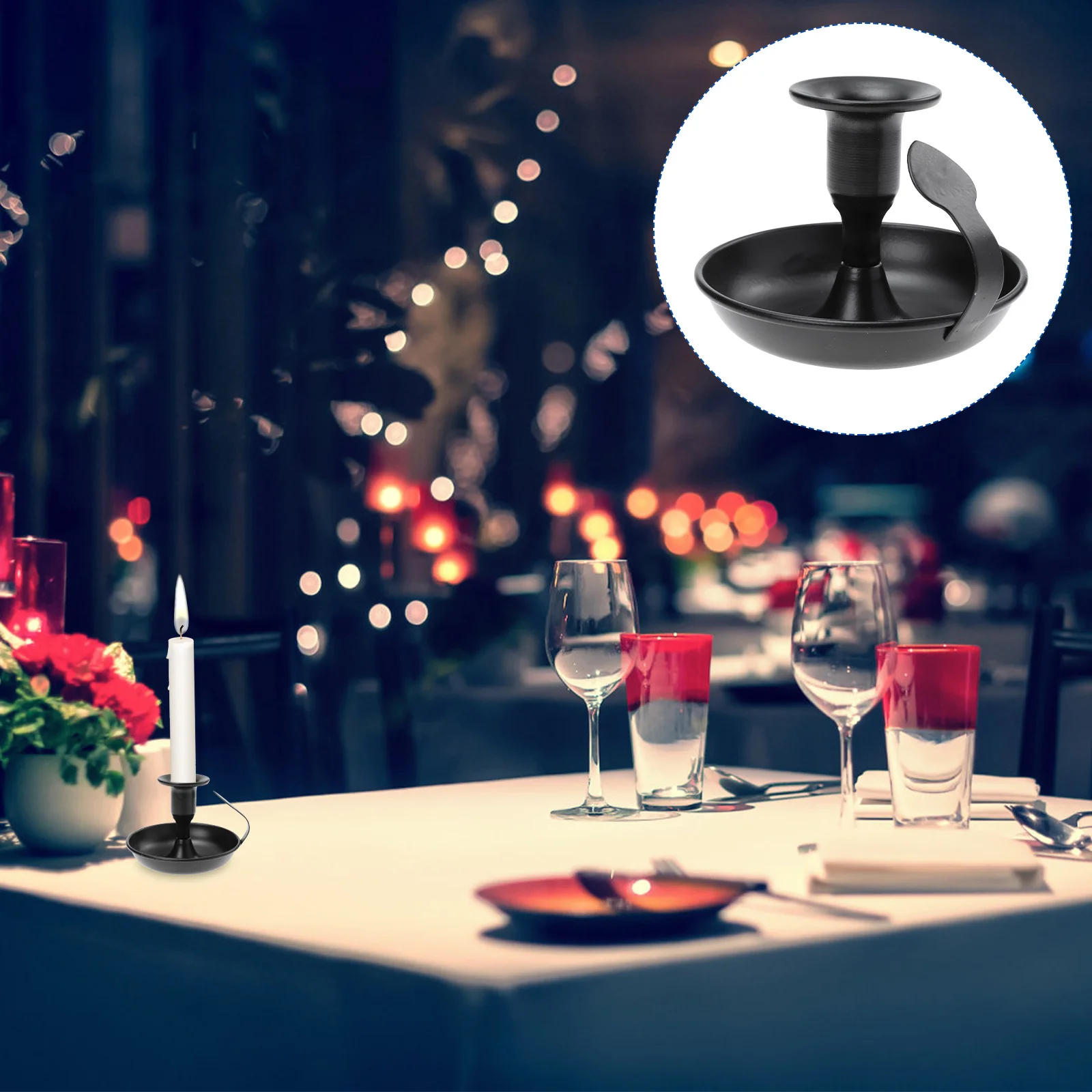 

Creative Iron Single Head Candleholder Romantic Romantic Dining Table Decorative Candlestick Creative Candlestick