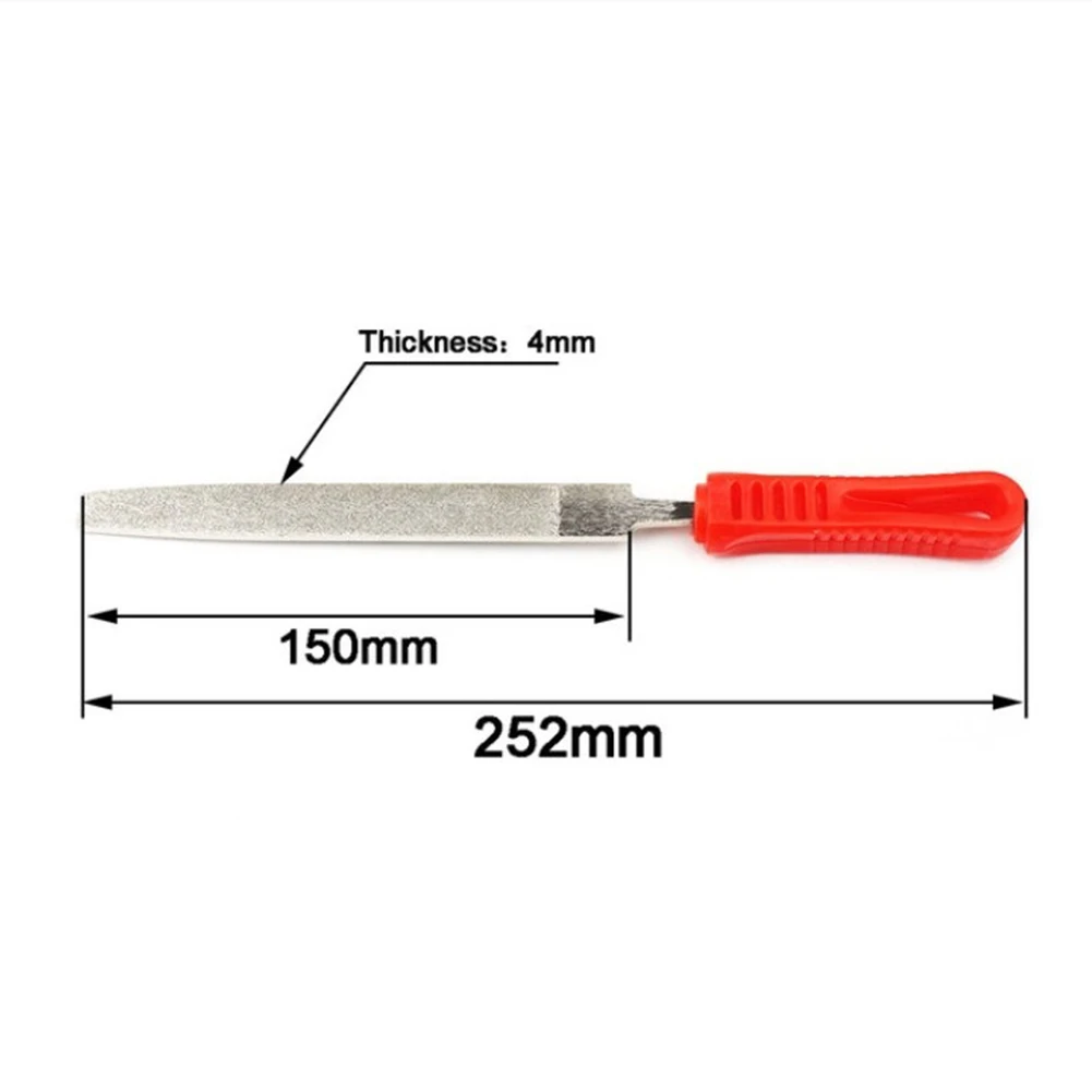 6inch Diamond Files Triangle 233mm Half Round Needle File Round Silver + Red 150mm/6inch 238mm High Efficiency