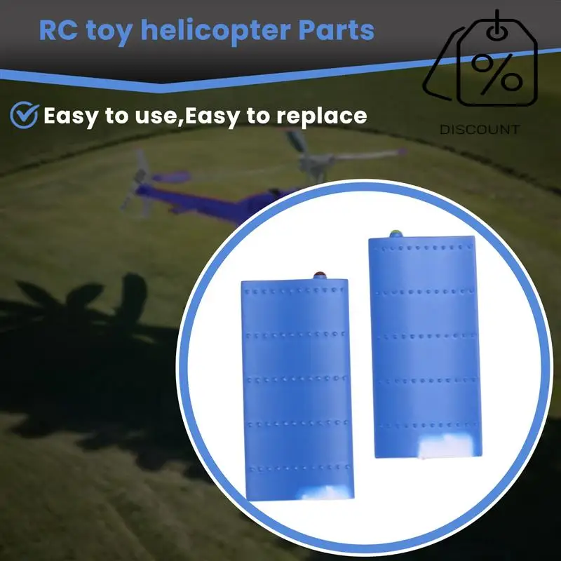 AS96-1Pair RC Elicottero Aggiornamento C138 Set di ali laterali per RC ERA C138 Bell 206 1:33 Parti di elicotteri RC Blu