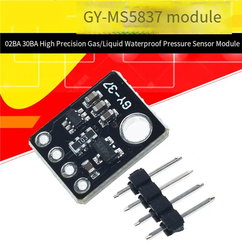 【PROMOTION】MS5837 Sensor Module 2PCS High Precision Waterproof Pressure Transducer For Gas Air Liquid I2C Communication 30BA