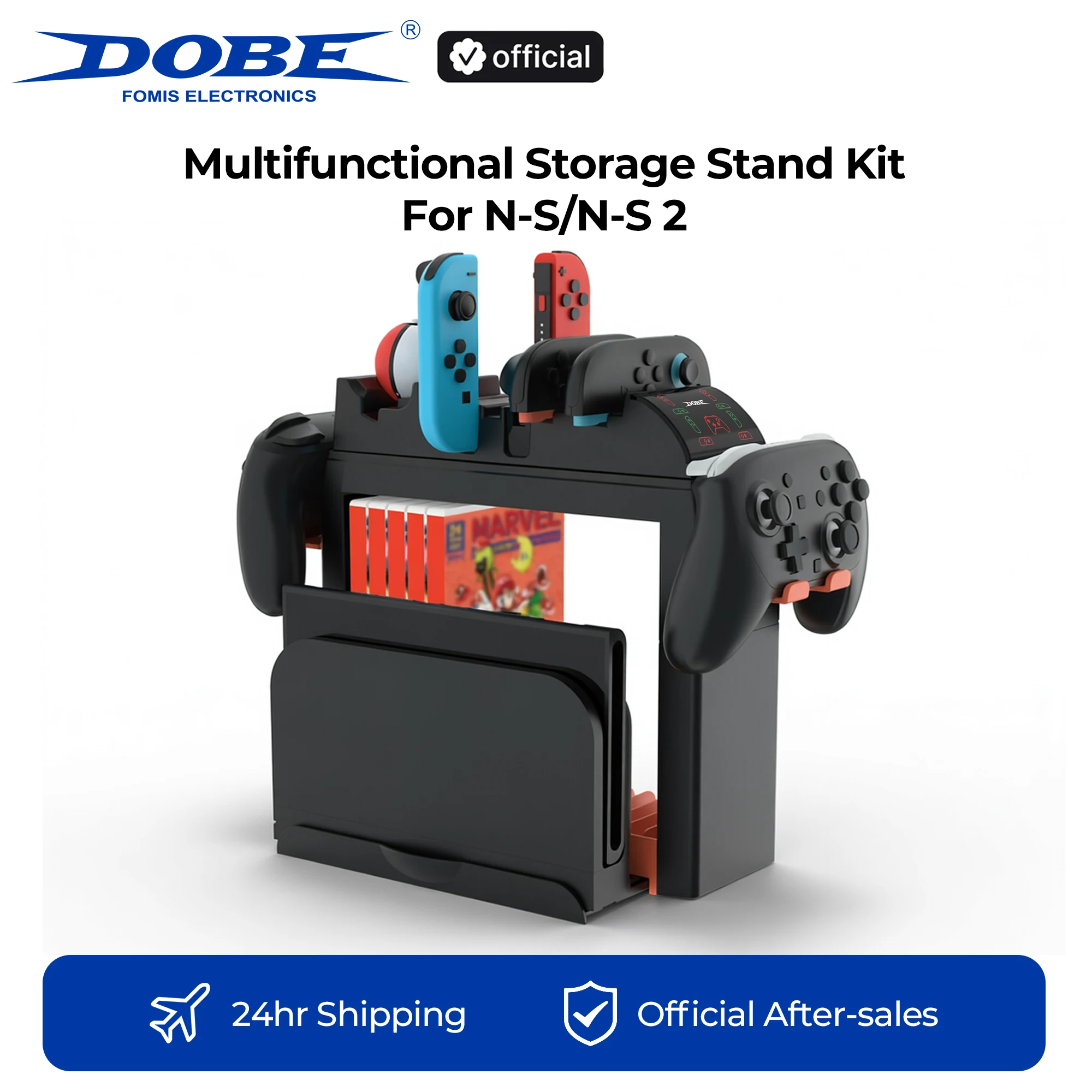 

DOBE Multi-Function Charging Storage Stand Kit for Switch/OLED/Switch 2 Controller - Charge up to 5 Gamepad,For Joy-Pad/Pro/Ball