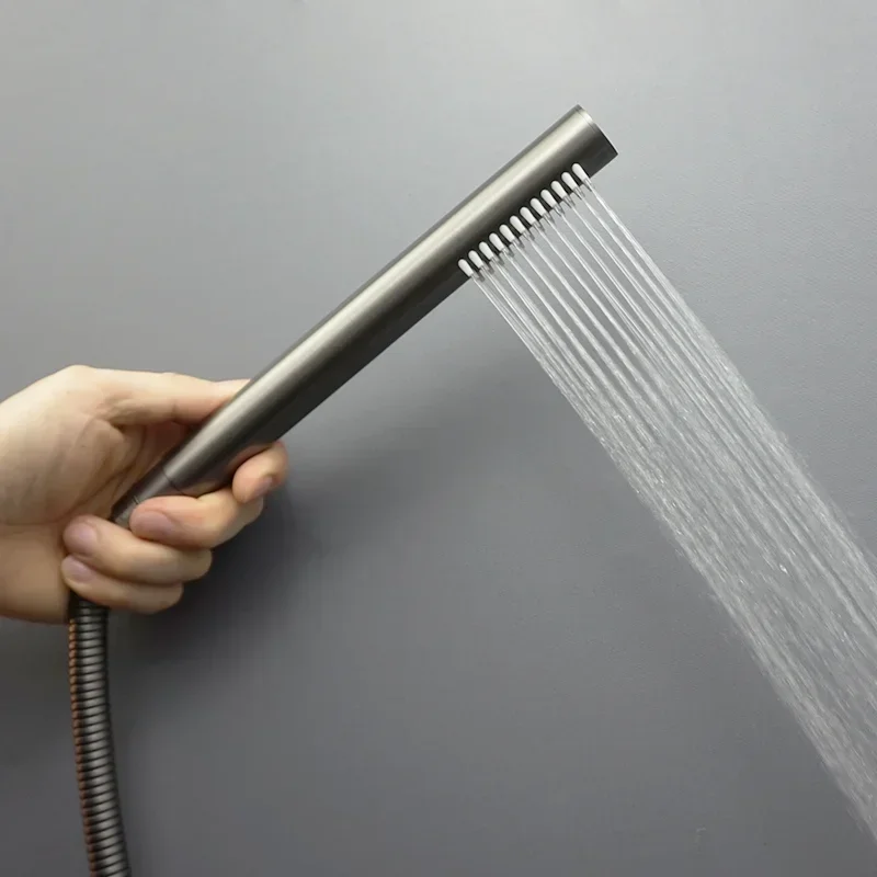 Stainless Steel Shower Brushed Gold Black Brushed Gray Handheld Head Bathroom Spray Tub