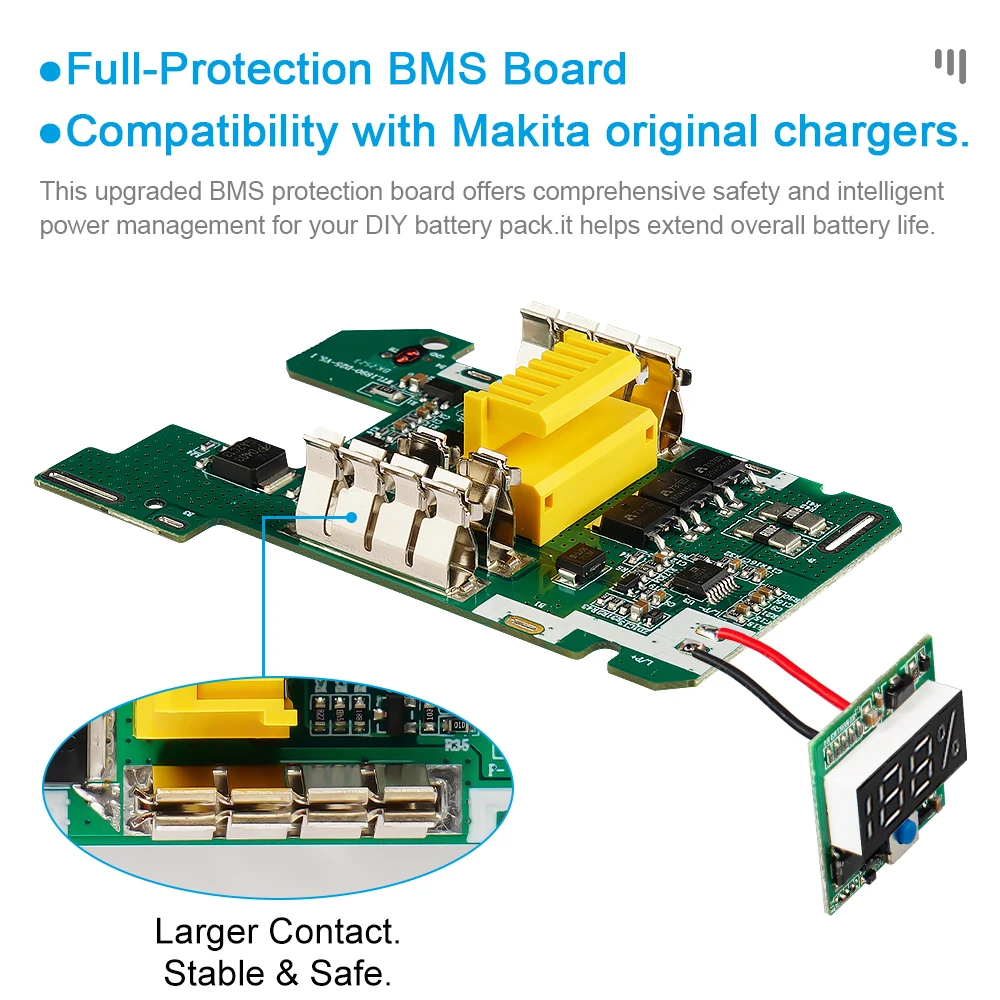 BL1890 9.0Ah obudowa baterii do Makita 18V DIY 6.0Ah obudowa z BMS płytka drukowana ochrona ładowania może zainstalować 15 baterii