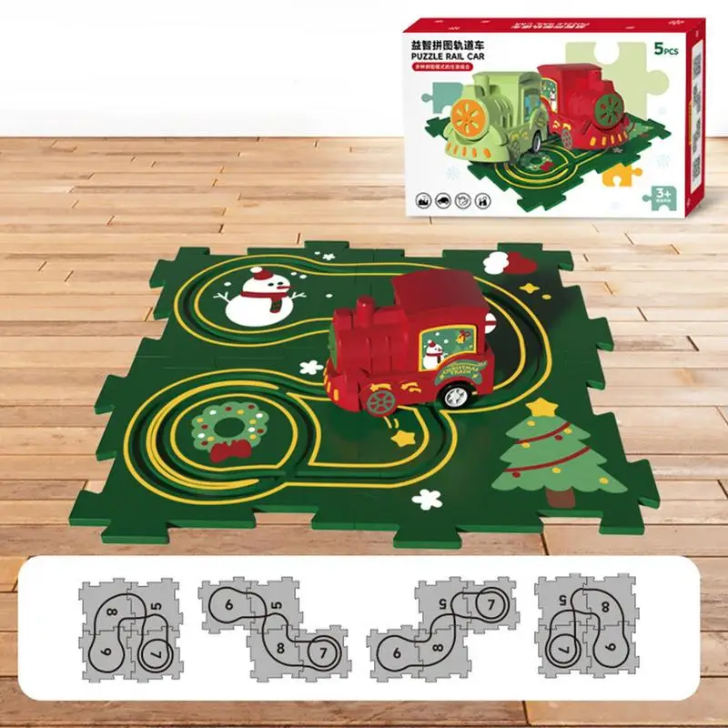 Race Track Puzzle Educational Toys For Kids Toddler Car Track Set Educational Puzzle Toys For Christmas Birthday