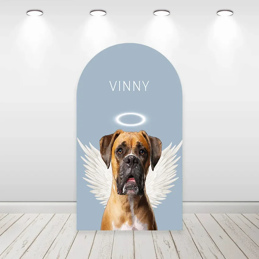 Mehofond personalizado de 2 caras pintura personalizada conmemorativa mascota perro gato retratos cubre Chiara arco fondo decoración telón de fondo foto