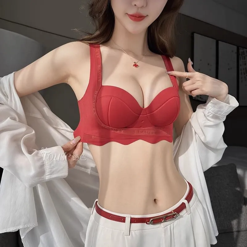 

Small Chest Bra for Women Underwear Thicken Gather Intimates Lingerie Seamless Solid Wire Free Bralette Femme Sexy Push Up Bras