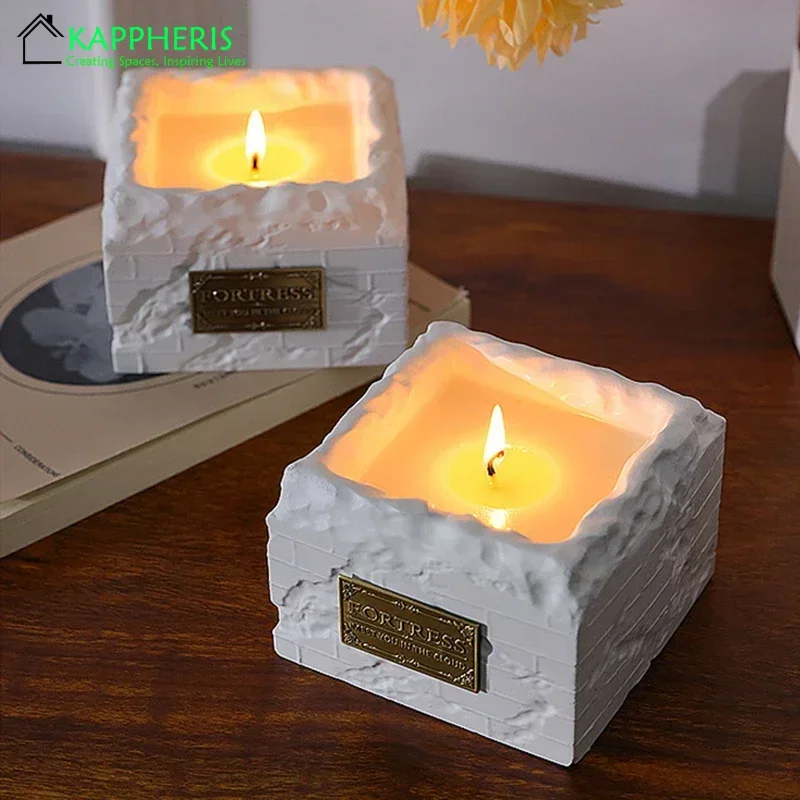 Guest Gift Candles Scented Aromatic Candles Lot Wedding Candles White Cement Jars Luxury Candle for Wedding Decor