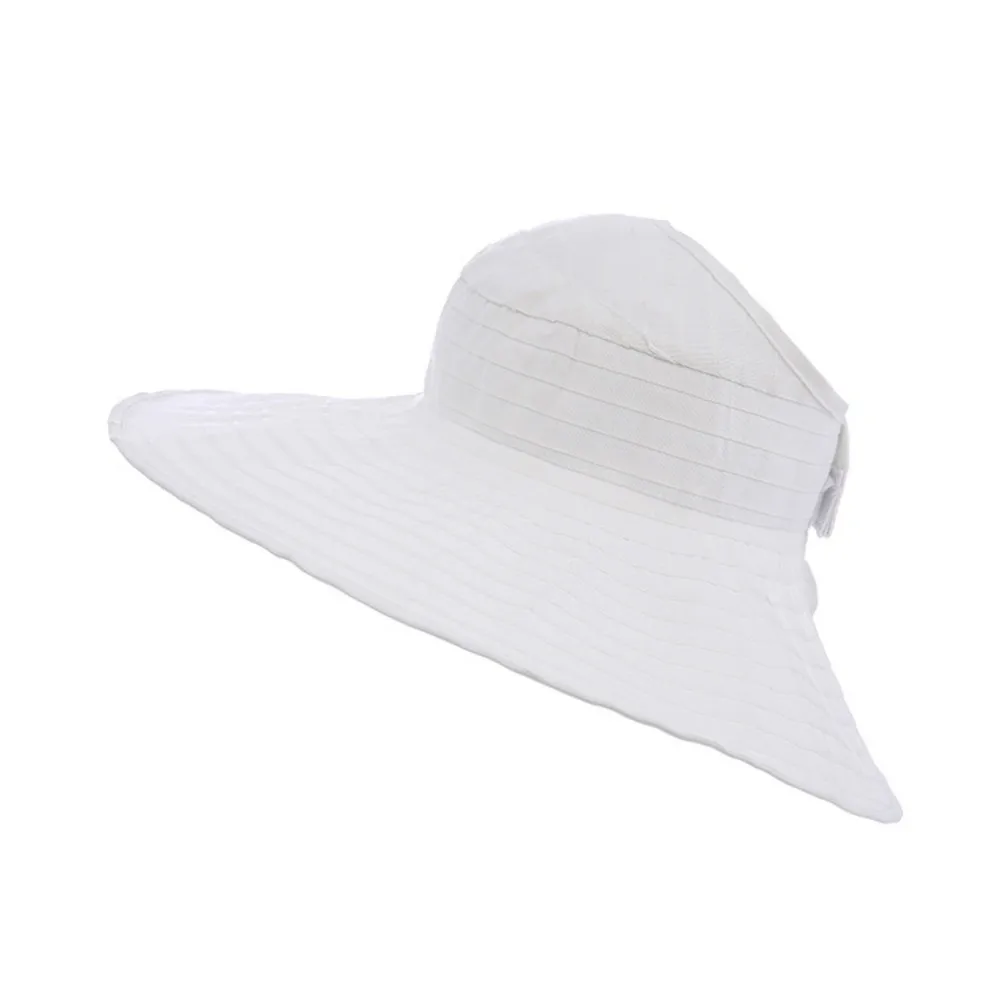 

Lightweight Wide Brim Women Sun Hat Foldable Children Adult Outdoor Beach Cap Solid Color Anti-UV Summer Beach Hat Travel Use