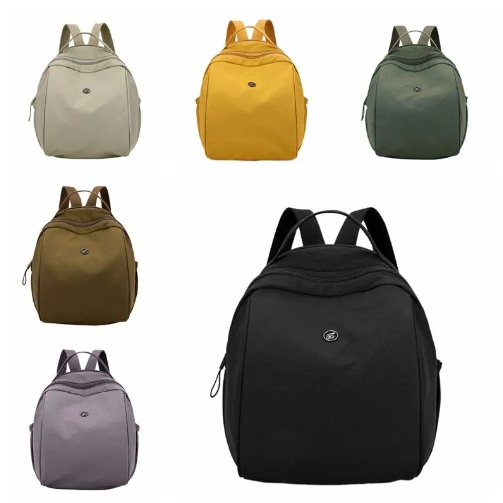 Large Capacity Oxford Cloth Backpack Japanese Style Solid Color Casual Daypack Lightweight Adjustable Shoulder Pouch Travel