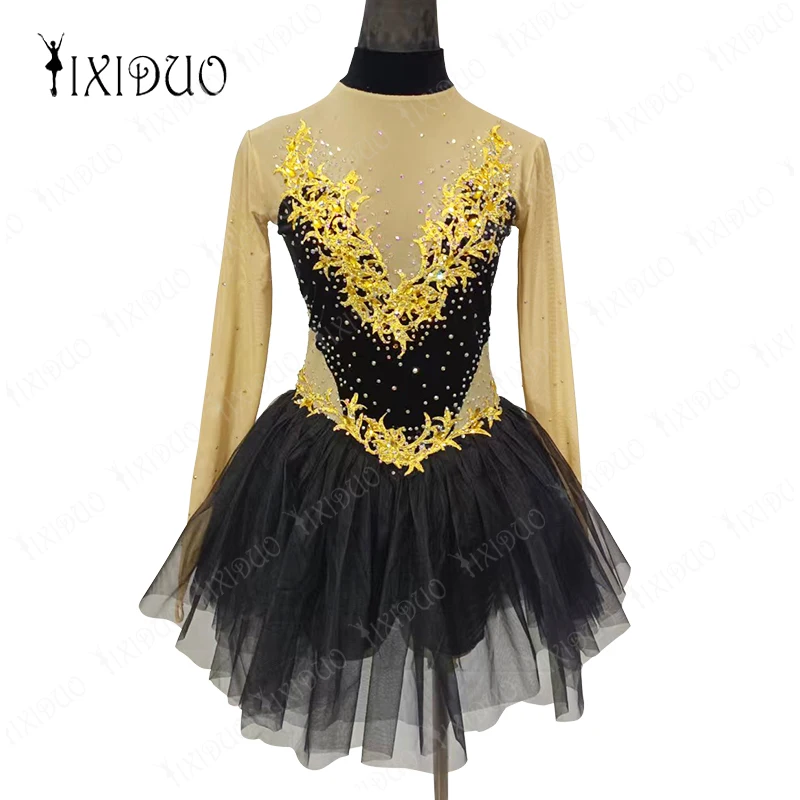 Ballet Leotard for Women Skirt Birthday Dress for Women Luxury 2023 Adult Costume Full Body Suit Long Sleeve Leotard Dance Wear