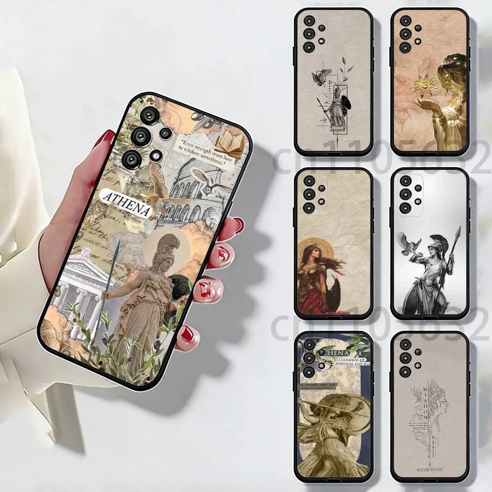 Abstract Greek Mythology Athena Phone Case for Samsung Galaxy A73,23,53,33,14,24,13,72,22,52,32,54,A34 Soft Cover