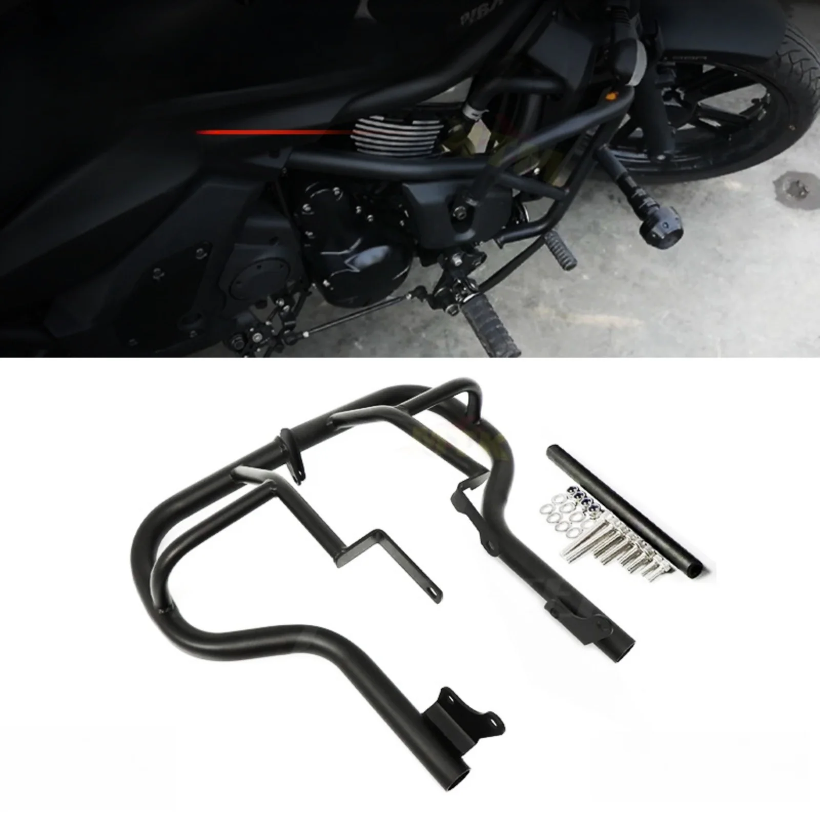 Motorcycle For Kawasaki Vulcan S 650 VN650 2015-2020 2021 Black Highway Bumper Engine Guard Crash Bars