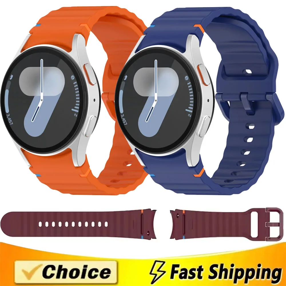 Silikonarmband für Samsung Galaxy Watch 7/FE/6/5/4 44mm 40mm Offizielles Armband Galaxy Watch 6 4 Classic 47/43/46/42mm