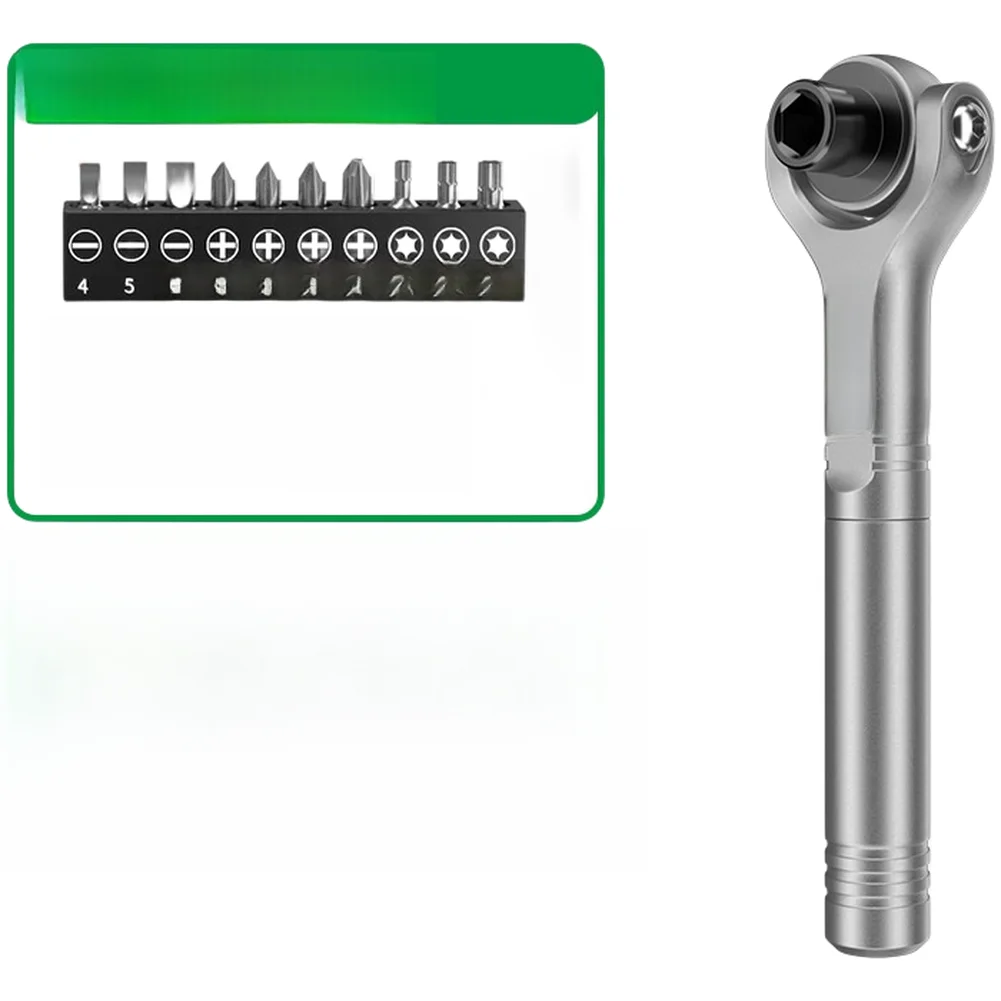 180 Degree Flexible Ratchet Wrench Set With Steel Bits For Tight Space Torque Wrench Set Socket Spanner With Bit