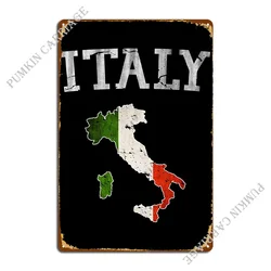 Vintage Italia Italy Flag Metal Plaque Poster Pub Garage Designing Wall Cave Tin Sign Poster