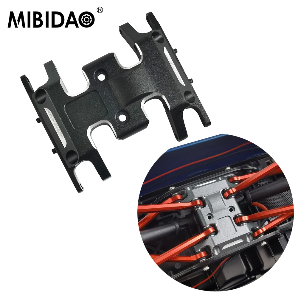 

MIBIDAO Aluminum Alloy Gearbox Transmission Chassis Protection Skid Plate for Axial SCX24 Deadbolt Gladiator Bronco 1/24 RC Car