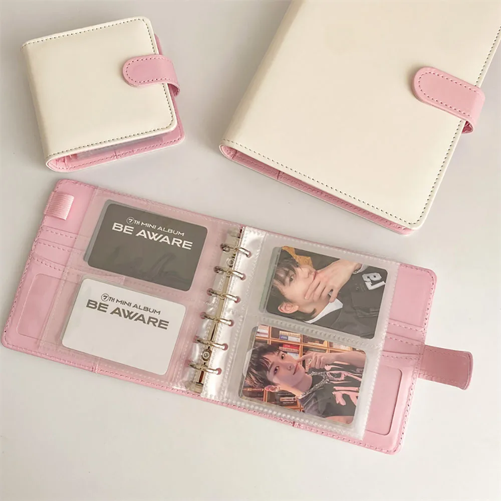 Cuaderno de planificación de presupuesto para álbum de fotos Polaroid Instax, carpeta de 6 anillos de cuero PU con purpurina, cubierta de Photocard