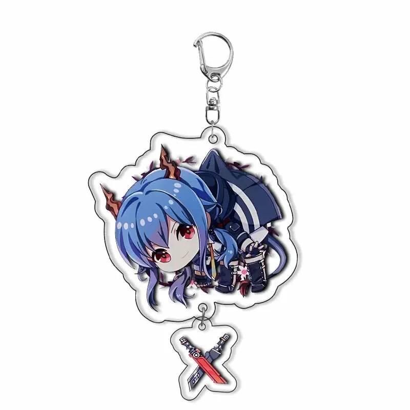 Arknights Q Version Character Acrylic Keychain Double Pendant Charm Amiya Exusiai Lappland Texas Game Peripheral Bag Decoration