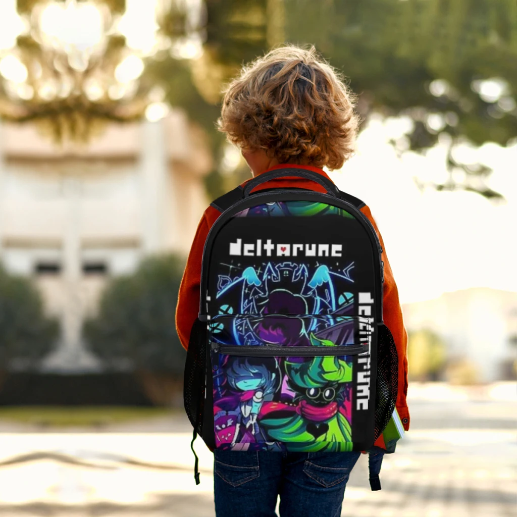 deltarune 1 New Female Fashion kids High Capacity Waterproof College Backpack Trendy Girls Laptop School Bags 17inch ﻿ ﻿