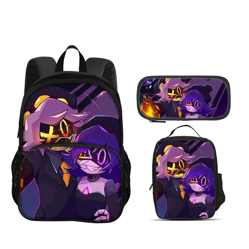 Round Front Bag Backpack Pen Bag ice Bag 3Pcs Set Versatile  Boy or Girl School Birthday Best Gift