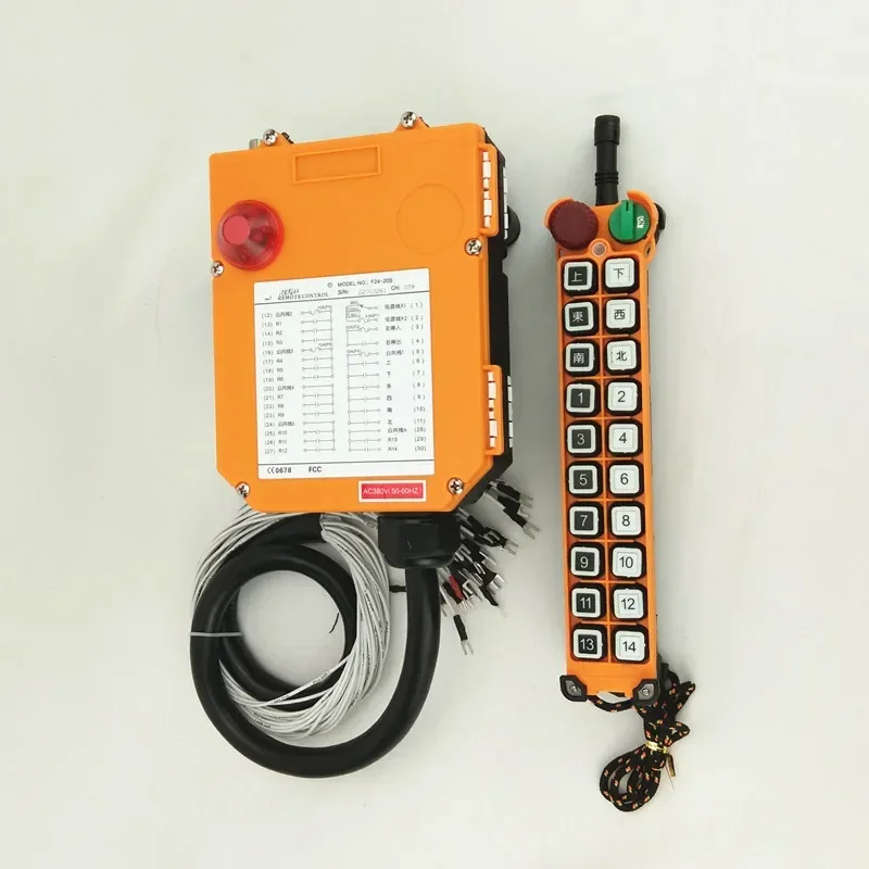 36V 220V 380V AC YUDING Industrial Hoist Crane Remote Control F24-16S 16 Single Speed Buttons Lift Crane