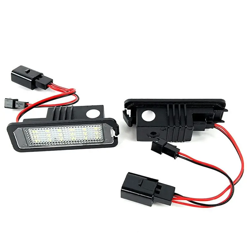 1 Pair License Plate Light LED License Lamp For Skoda POLO GOLF Bentley Altea Auto Parts view 6