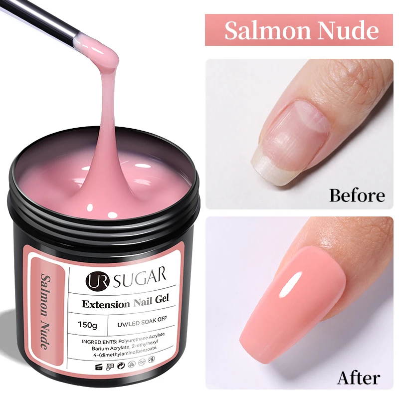 Ur Suiker 150G Extensie Gelei Nude Roze Rose Rode Snelle Verlenging Gel Nagellak Extensie Uv Led Manicure Weken