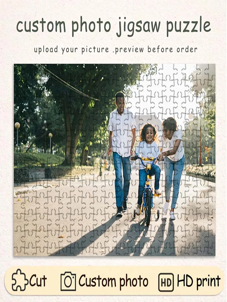 35/300/500/1000pcs nice family Custom Photo Personalised Decompression Puzzles Jigsaw puzzle Mosaic Custom Puzzles in Photos