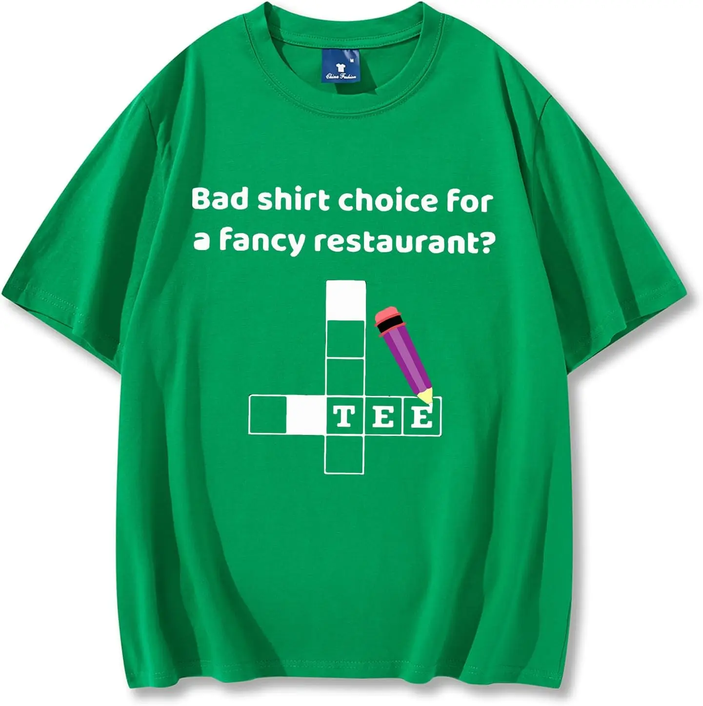 

Bad Choice for Fancy Dining Crossword Clue TEE T-Shirt, Bad Shirt Choice for a Fancy Restaurant Shirt