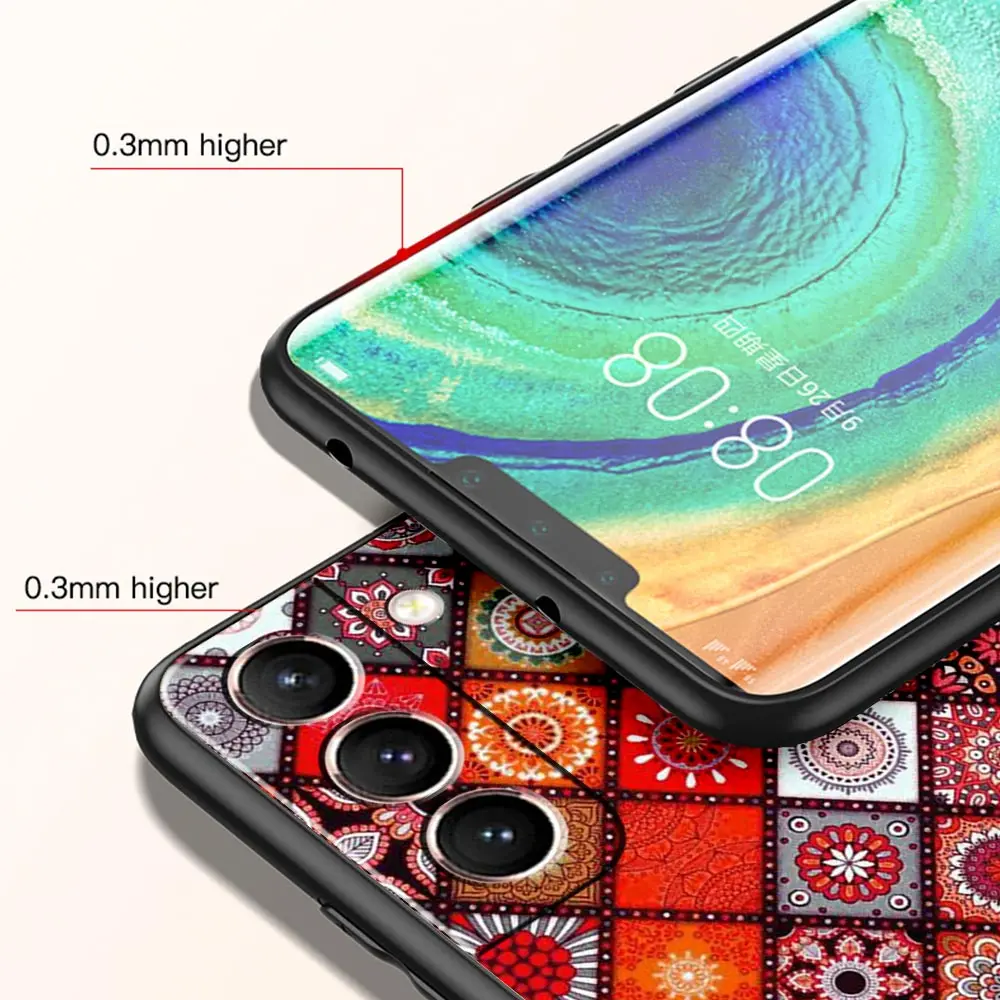 Mandala flower totem Phone Case For Samsung Galaxy S24 S23 S22 Ultra S20 S21 FE 5G S10 S9 Plus S10E S8 S7 Soft Silicone Cover — zdjęcie 7