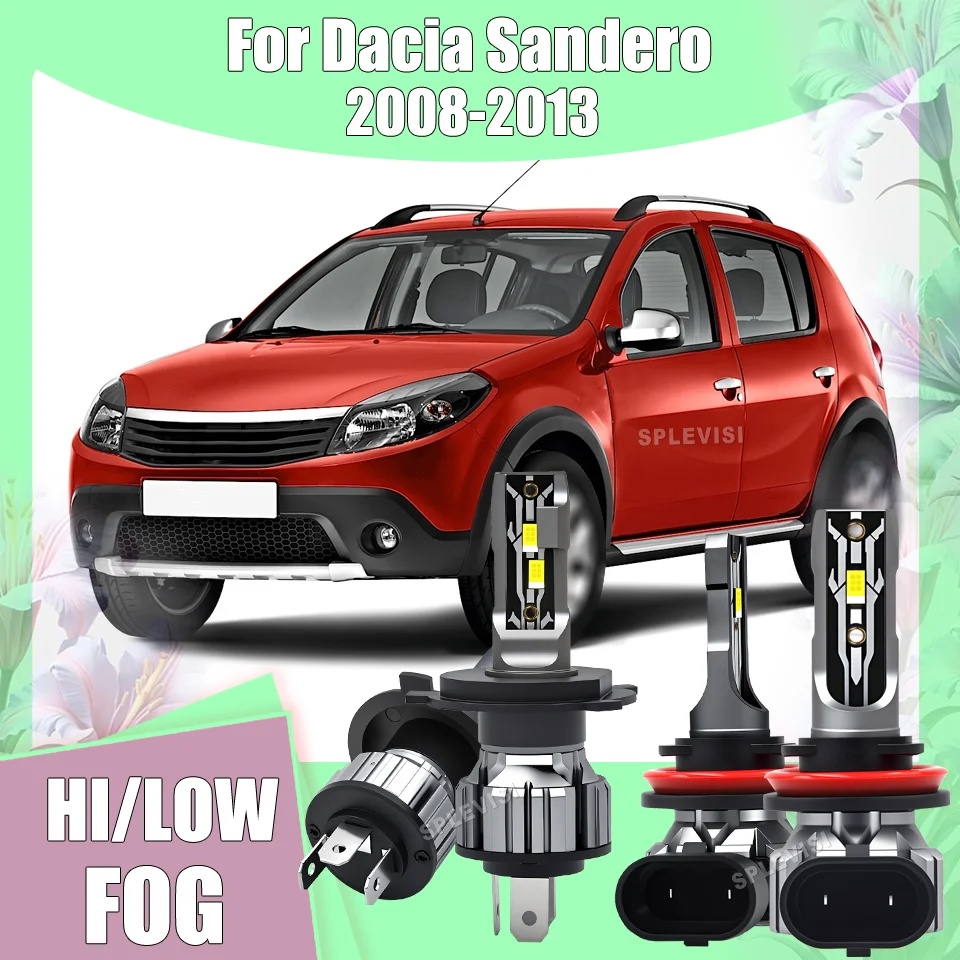 

300% Brighter CSP Chips 6000K White 9003 H11 Headlight Fog Light Suit Compatible For Dacia Sandero 2008 2009 2010 2011 2012 2013